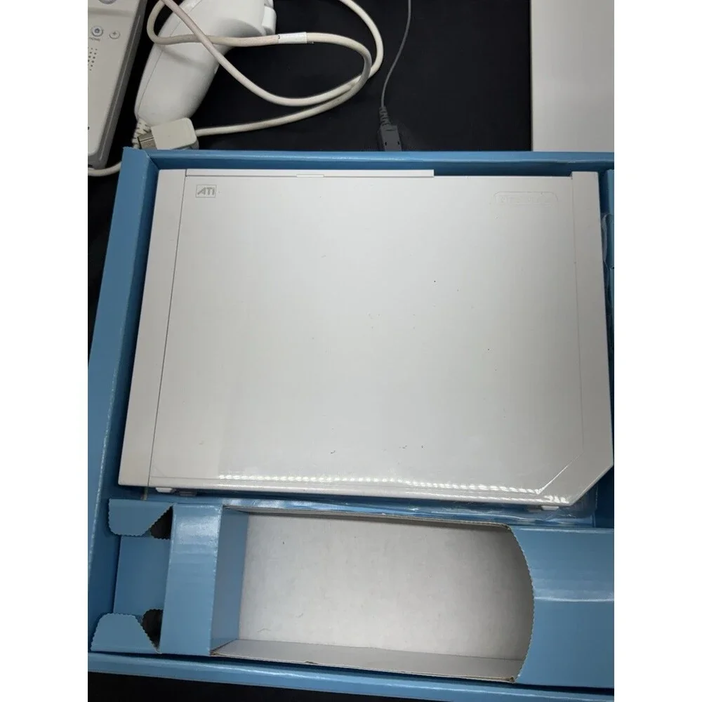 Nintendo Wii Console Bundle White RVL-001 In Original Box Tested Works - NO GAME